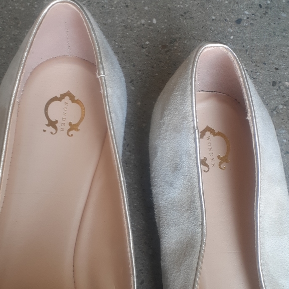 Wonder BEE HAPPY Nude Suede Ballet flat shoes - Picture 3 of 6
